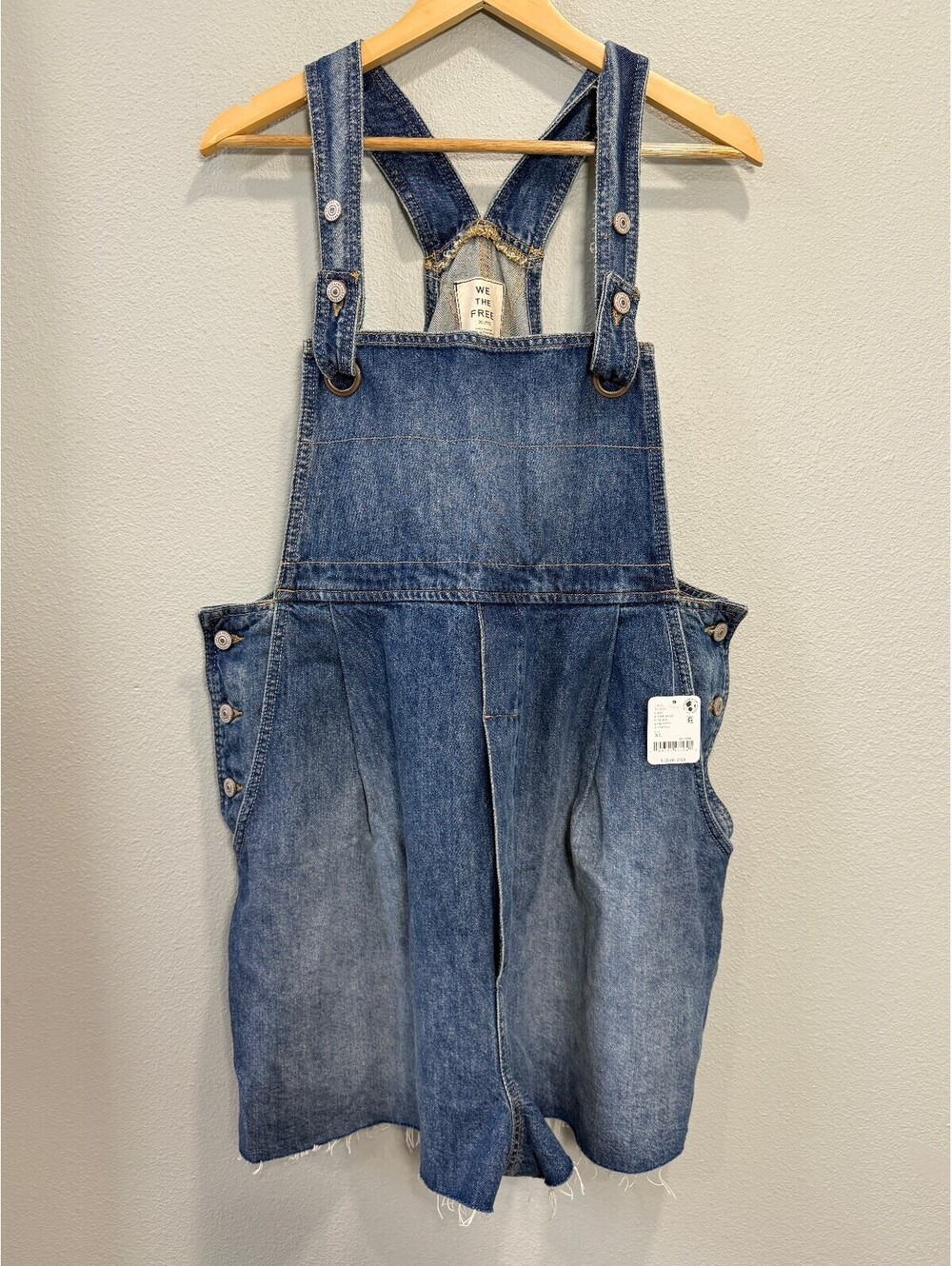 Free People We The Free Rambler Short Shortalls (Denim Overall) - Women's XL NWT - Picture 5 of 11